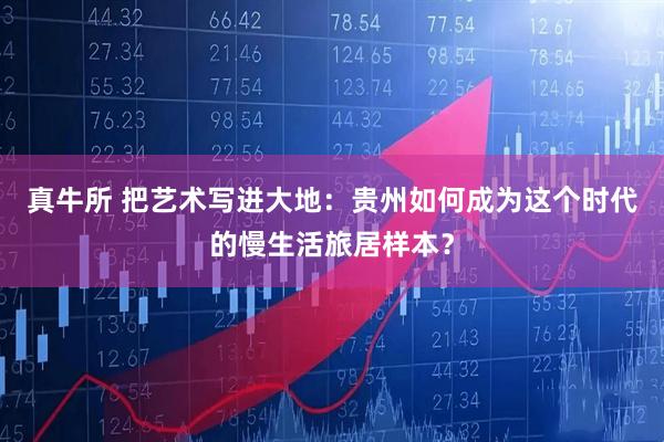 真牛所 把艺术写进大地：贵州如何成为这个时代的慢生活旅居样本？